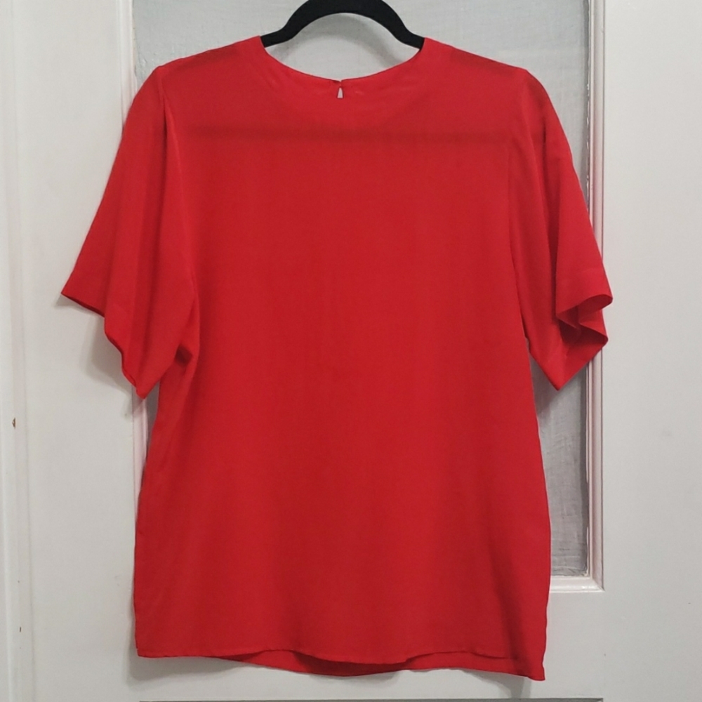 Vintage 80s Pat Argenti 100% Silk Top